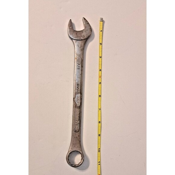 Evercraft 7/8″ Combination Wrench 11″ Drop Forged Chrome Vanadium Heavy Duty - Picture 1 of 2